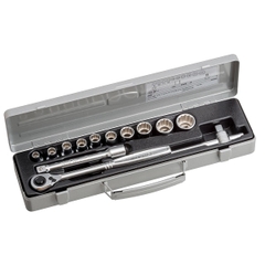 Hộp đầu khẩu và cần vặn TONE 13 chi tiết 1/2" 800M ISO