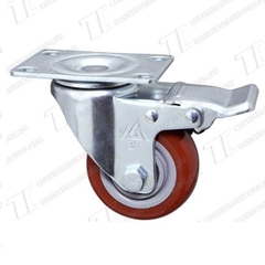 Bánh xe đẩy BIA100 nâu khóa (100mm)