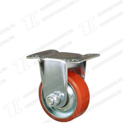 Bánh xe đẩy HB80 PU thép đỏ Tĩnh (80mm)