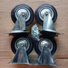 Xe đẩy hàng 4 bánh sàn thép T-100 (100kg)