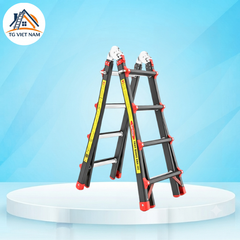 Thang nhôm gấp (rút lồng) đa năng Benboo BB-44G 4 bậc khóa gạt