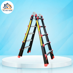 Thang nhôm gấp (rút lồng) đa năng Benboo BB-45G 5 bậc khóa gạt