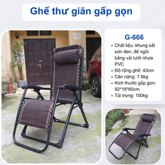 Ghế xếp thư giãn gấp gọn G-666