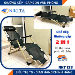 Giường gấp văn phòng NIKA-138 bạt lưới