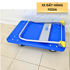Xe đẩy hàng Feida 300kg sàn nhựa bánh chống ồn FD-300