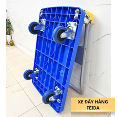 Xe đẩy hàng Feida FD150 sàn nhựa bánh chống ồn tải trọng 150kg