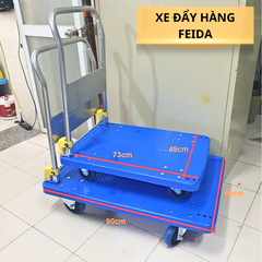 Xe đẩy hàng Feida FD150 sàn nhựa bánh chống ồn tải trọng 150kg