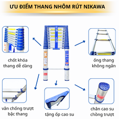 Thang nhôm rút đơn Nikawa NK-60 (5.8m)
