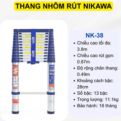 Thang rút đơn Nikawa NK-38 (3,8m)