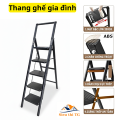 Thang nhôm ghế 4 bậc DA-BVS04