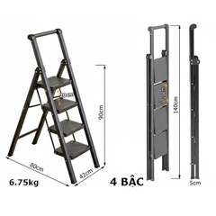 Thang nhôm ghế 4 bậc DA-BVS04