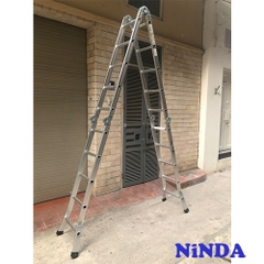 Thang nhôm Gấp 4 Khúc Ninda ND-405 (2.8m)