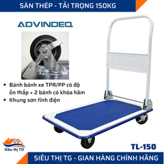 Xe đẩy hàng sàn thép Advindeq TL-150 tải trọng 150kg