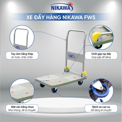Xe đẩy hàng Nikawa FWS-150DS sàn nhựa (150kg)