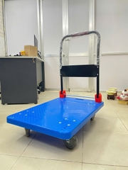 Xe đẩy hàng 4 bánh sàn nhựa khung thép 300kg FWSL-9001