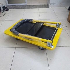 Xe đẩy hàng sàn thép 4 bánh vàng đen 150kg