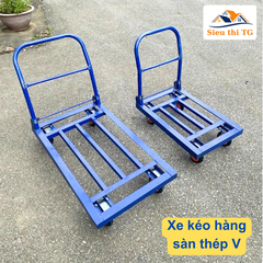 Xe kéo hàng 4 bánh khung xương thép 300-350kg