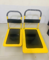 Xe đẩy hàng sàn thép 4 bánh vàng đen 150kg