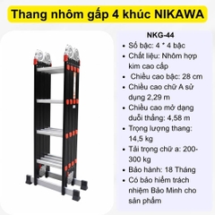 Thang nhôm gấp 4 đoạn Nikawa NKG-44 (2,3m)