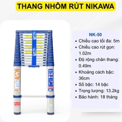 Thang rút đơn Nikawa NK-50 (5m)