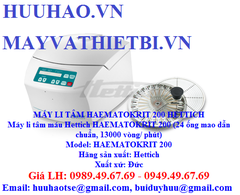 BẢNG GIÁ MÁY LI TÂM HAEMATOKRIT 200 HETTICH