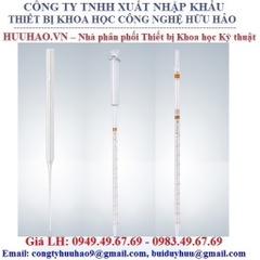 Ống hút thẳng, Pipet thẳng vạch nâu Hirschmann – Đức