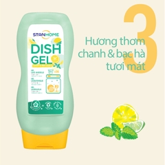 Gel rửa bát chuyên dụng cho máy rửa bát hương Chanh Bạc Hà All in One Stanhome DISH GEL Lemon Mint Scent 720ml