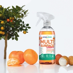 Xịt làm sạch bếp hữu cơ cho da nhạy cảm hương quýt, vải Stanhome Multi Surface Care Mandarine & Litchi 500ml