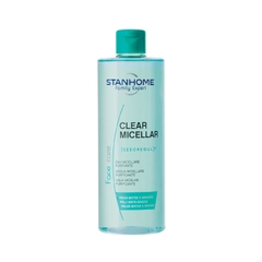 Nước rửa mặt & tẩy trang 2 in 1 cho da dầu mụn, da nhạy cảm Stanhome Clear Micellar 400ml