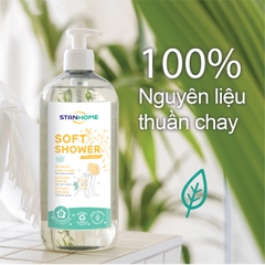 Sữa tắm, rửa mặt không xà phòng hương yến mạch Stanhome Soft Shower 740ML