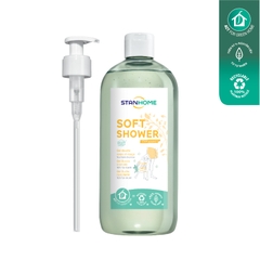 Sữa tắm, rửa mặt không xà phòng hương yến mạch Stanhome Soft Shower 740ML