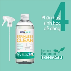 Xịt làm sạch bề mặt inox,thép không gỉ tiêu chuẩn Air Label Score A+ Stanhome Stainless Clean 500ml