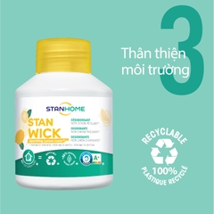 Sáp thơm khử mùi Stanhome Stan Wick Sparkling Lemon 250ml hương chanh thơm mát tiêu chuẩn Air Label Score A+