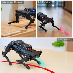 PuppyPi Hiwonder Quadruped Robot with AI Vision Powered by Raspberry Pi ROS Open Source Robot Dog (Chú chó robot bốn chân nguồn mở ROS với thị giác nhân tạo hoạt động trên nền tảng Raspberry Pi)