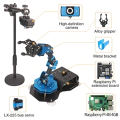 ArmPi Hiwonder Raspberry Pi 4B 4GB (Included) AI Vision Robotic Arm/ Python Program (Cánh tay robot lập trình thị giác nhân tạo/ Python)