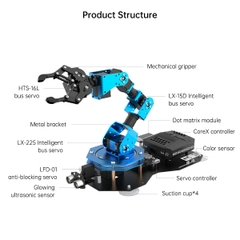 xArm 2.0: Hiwonder New Intelligent Robotic Arm Support Scratch & Python Assemble Programmable Robotic Kit (Bộ dụng cụ lắp rắp cánh tay robot lập trình Scratch và Python)