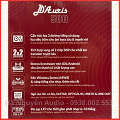 Loa Xách Tay Karaoke DAuris 500 Công Suất Lớn