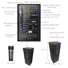 Loa Kéo Karaoke Tự Phát Wifi BT-9000 Chính Hãng