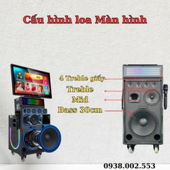 Loa Kéo Karaoke Màn Hình Cảm Ứng 30Inch - JBA 8638