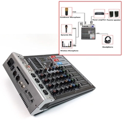 MIXER MAX 11 CAO CẤP,6 Kênh 4 Mono,​2stereo