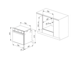 Lò nướng Châu Âu FI-64MTO FLAT NERO