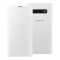 Bao da Led View Cover Samsung Galaxy S10 Plus chính hãng màu trắng