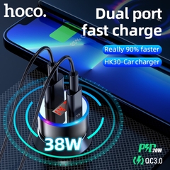 Cốc Sạc Xe Hơi Hoco HK30