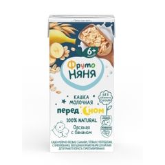 Thùng 18 Hộp Sữa đêm yến mạch vị chuối Fruto Nyanya 200ml