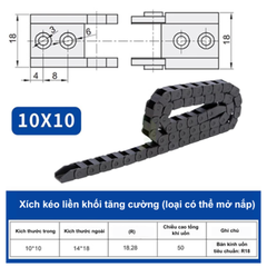 DÂY TRƯỢT CÁP NHỰA – XÍCH KÉO DÂY CNC (NYLON DRAG CHAIN)