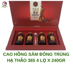 CAO HỒNG SÂM ĐÔNG TRÙNG HẠ THẢO 365 4 lọ x 240gr