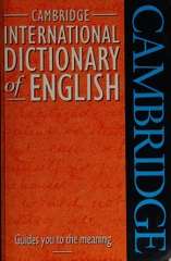 Cambridge International Dictionary Of English