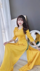 Áo Dài Nơ Vai Ngọc AD8020 (áo lẻ)