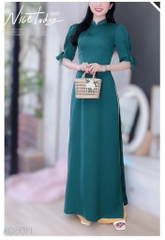 Áo Dài Hoa Mango Tay Nơ AD8011 (áo lẻ)