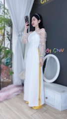 Áo Dài Tay Lưới Hoa Mai AD8075 (áo lẻ)